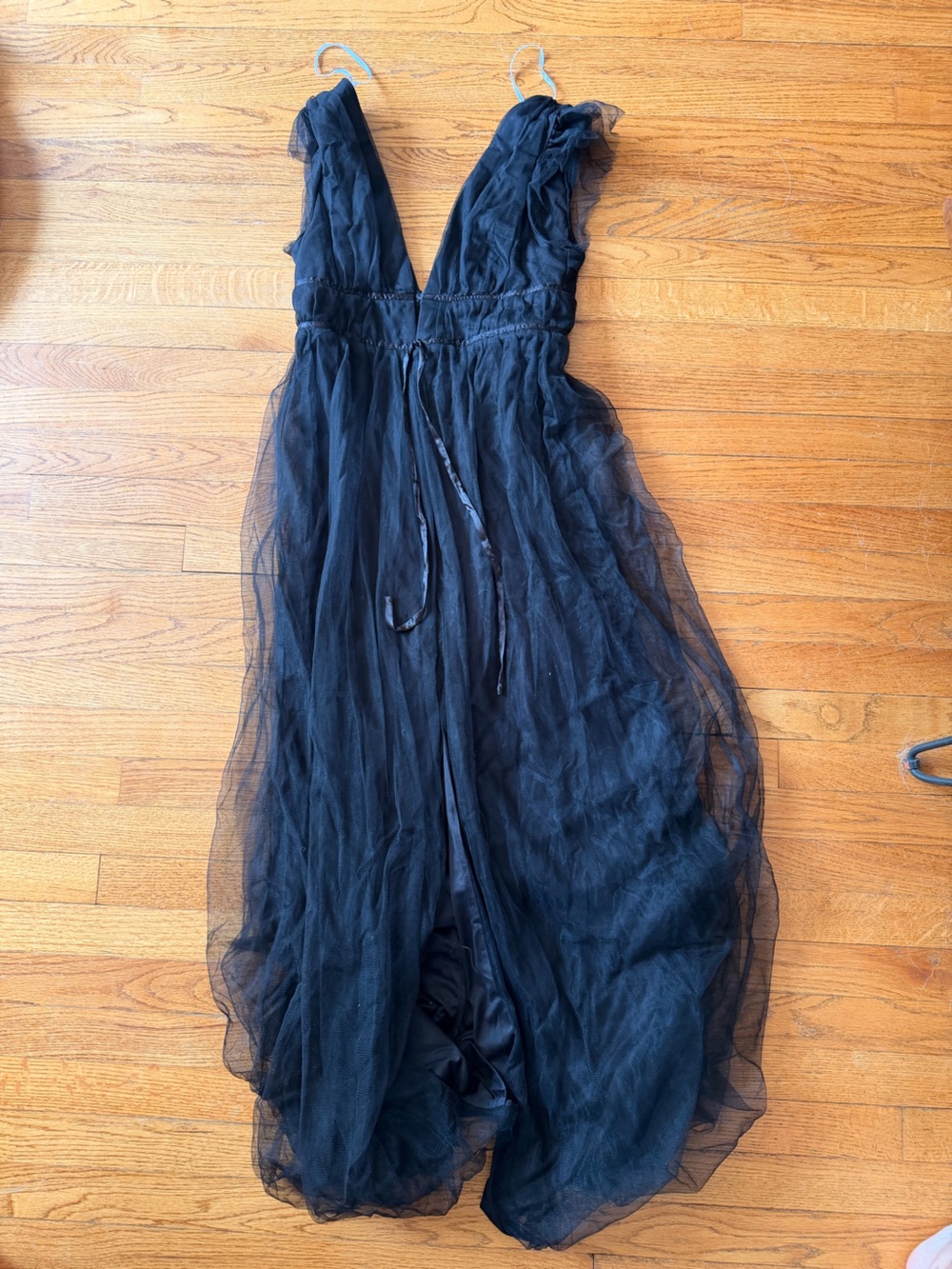 Lulus Black Tulle Cutout Maxi Dress Formal Evening Gown